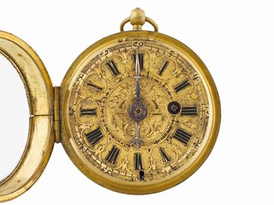 Gribelin, À Paris. Orologio in Ottone Dorato, Luigi XIV, con Scappamento a Verga. Realizzato nel ...