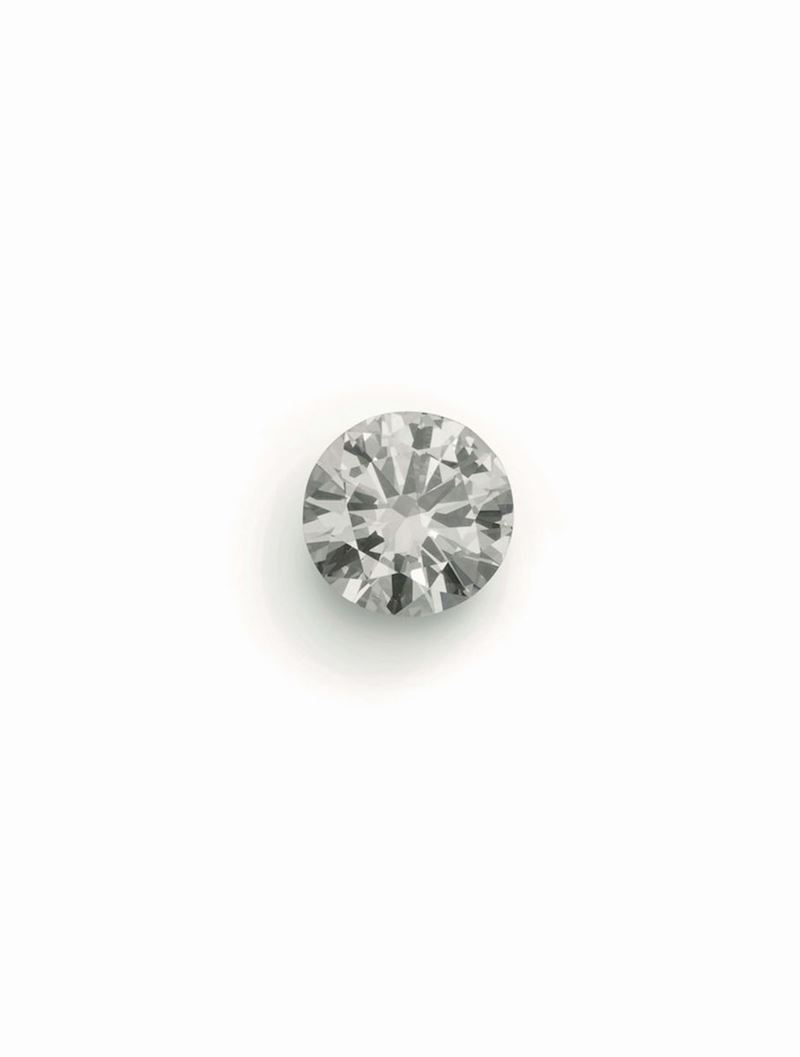 Brilliant-cut diamond weighing 3.48 ct. Diamond card R.A.G. Torino  - Auction Fine Jewels - Cambi Casa d'Aste