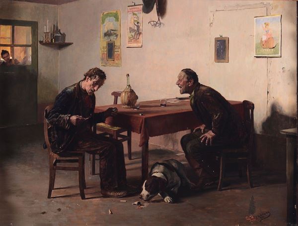Giovanni Battista Quadrone (1844-1898) La pipa rotta