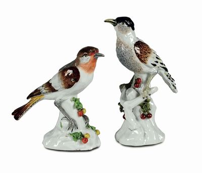 Coppia di Uccellini in Porcellana, Manifattura di Meissen 1774-1814