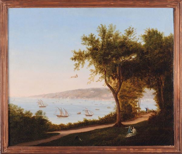 Jakob Philipp Hackert (1737-1807) cerchia di Paesaggio costiero