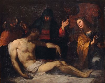 Scuola Genovese del XVII Secolocompianto sul Cristo Morto