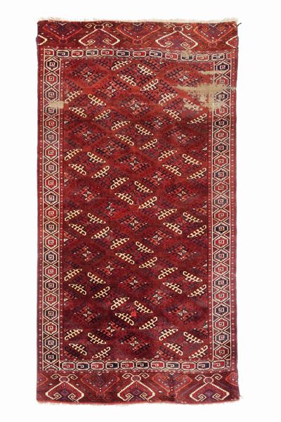 Tappeto Turkmeno Yomut Fine XIX Secolo