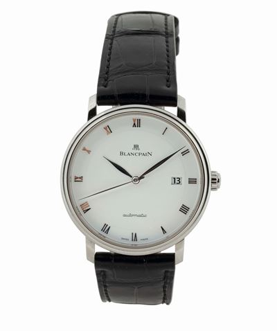 Blancpain, Villeret, No.3060, Orologio da Polso, in Acciaio, Automatico con Datario e Fibbia Orig...