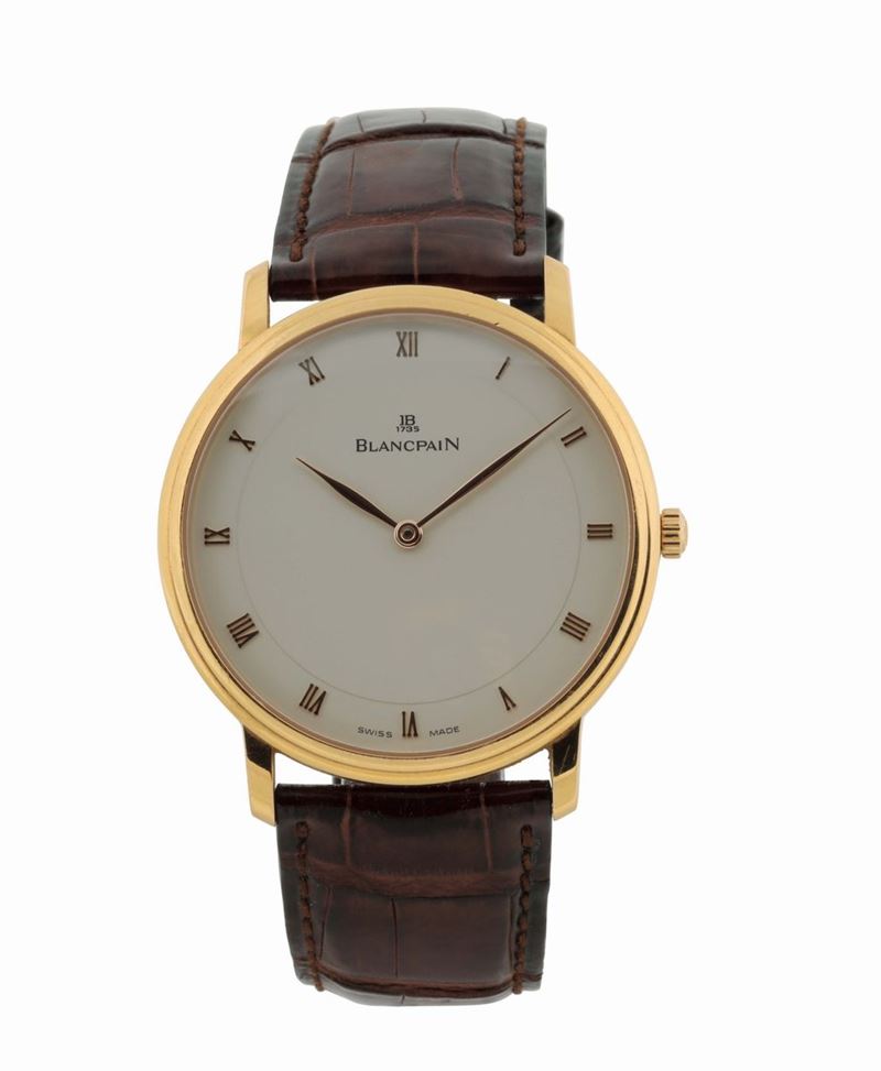 BLANCPAIN, Villeret, No. 340, self-winding, 18K yellow gold wristwatch with a gold original buckle. Made in the 2000's  - Auction Watches and Pocket Watches - Cambi Casa d'Aste