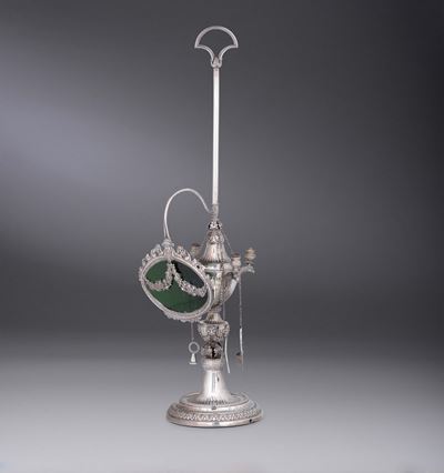 Grande Lucerna in Argento Sbalzato, Fuso e Cesellato. Bolli di Titolo in Uso dal 1809 al 1814 (oc...