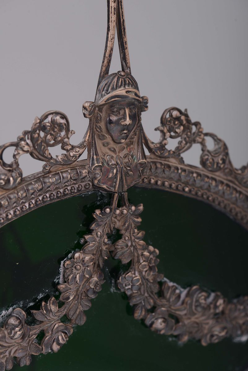 Grande Lucerna in Argento Sbalzato, Fuso e Cesellato. Bolli di Titolo in Uso dal 1809 al 1814 (oc...