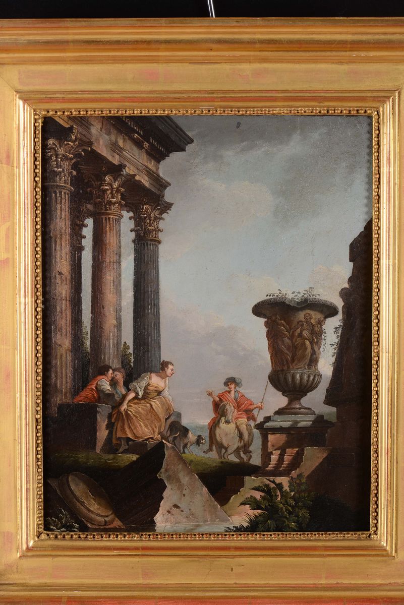 Giovanni Paolo Panini (1692-1765) Seguace Dipaesaggi con Architetture e Figure