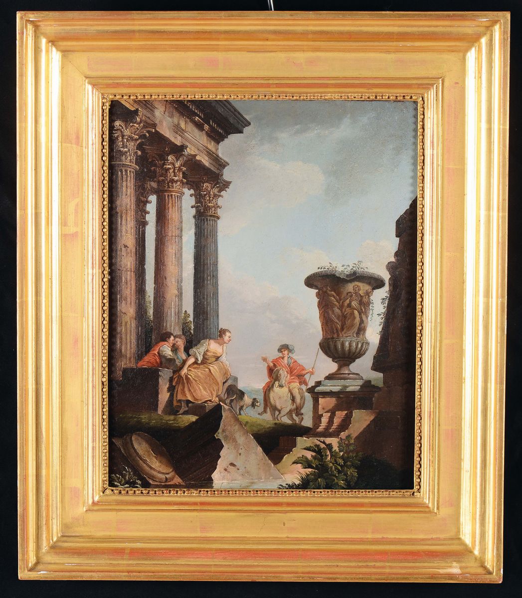 Giovanni Paolo Panini (1692-1765) Seguace Dipaesaggi con Architetture e Figure
