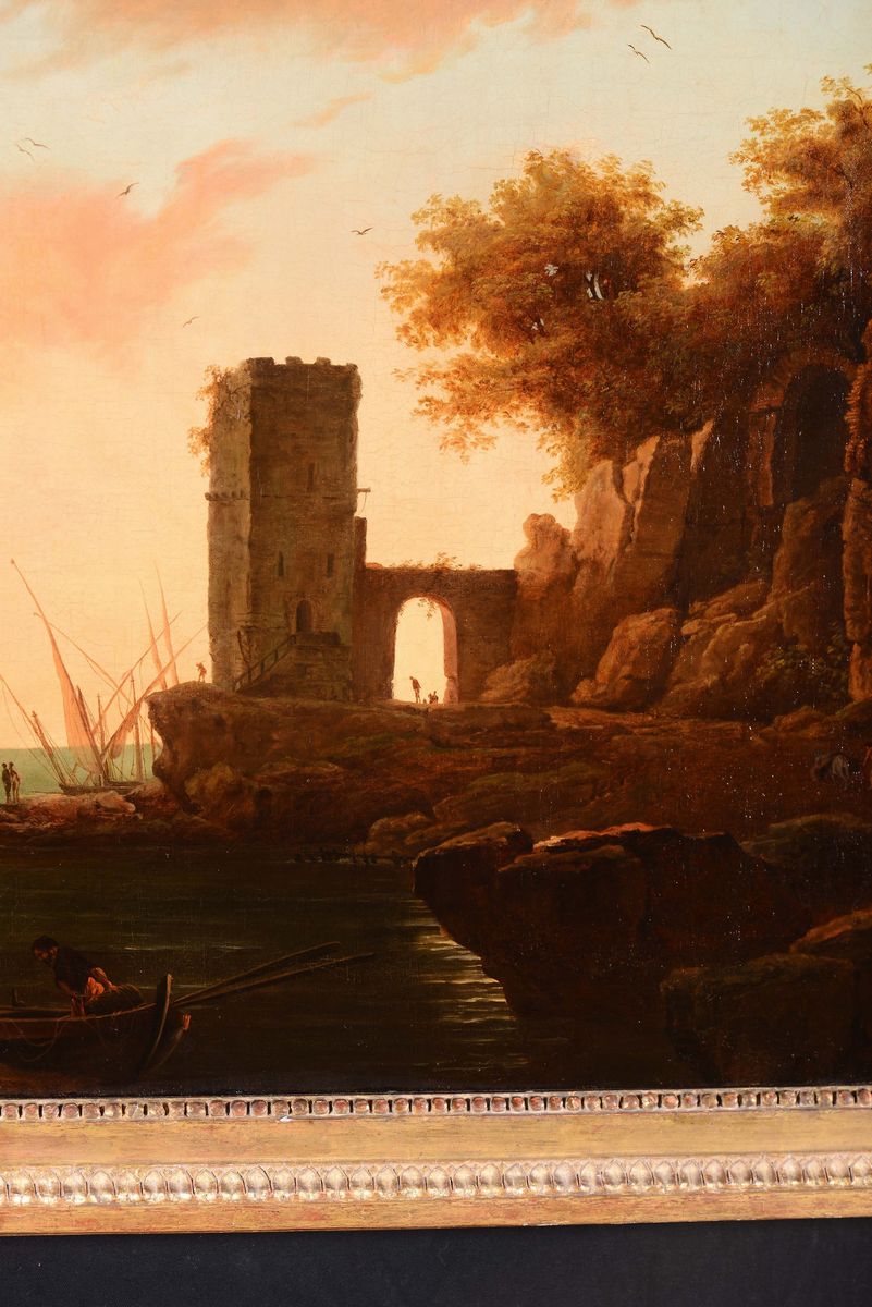 Carlo Bonavia (attivo tra Roma e Napoli nel 1755-1788), Attribuito Aveduta di Porto
