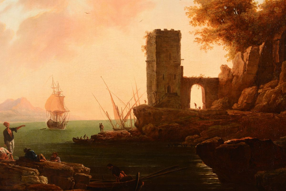 Carlo Bonavia (attivo tra Roma e Napoli nel 1755-1788), Attribuito Aveduta di Porto