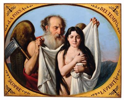 Tommaso De Vivo (napoli 1787-1884)la Possa del Tempo Scopre la Verità la Verità Strappa la Lingua...