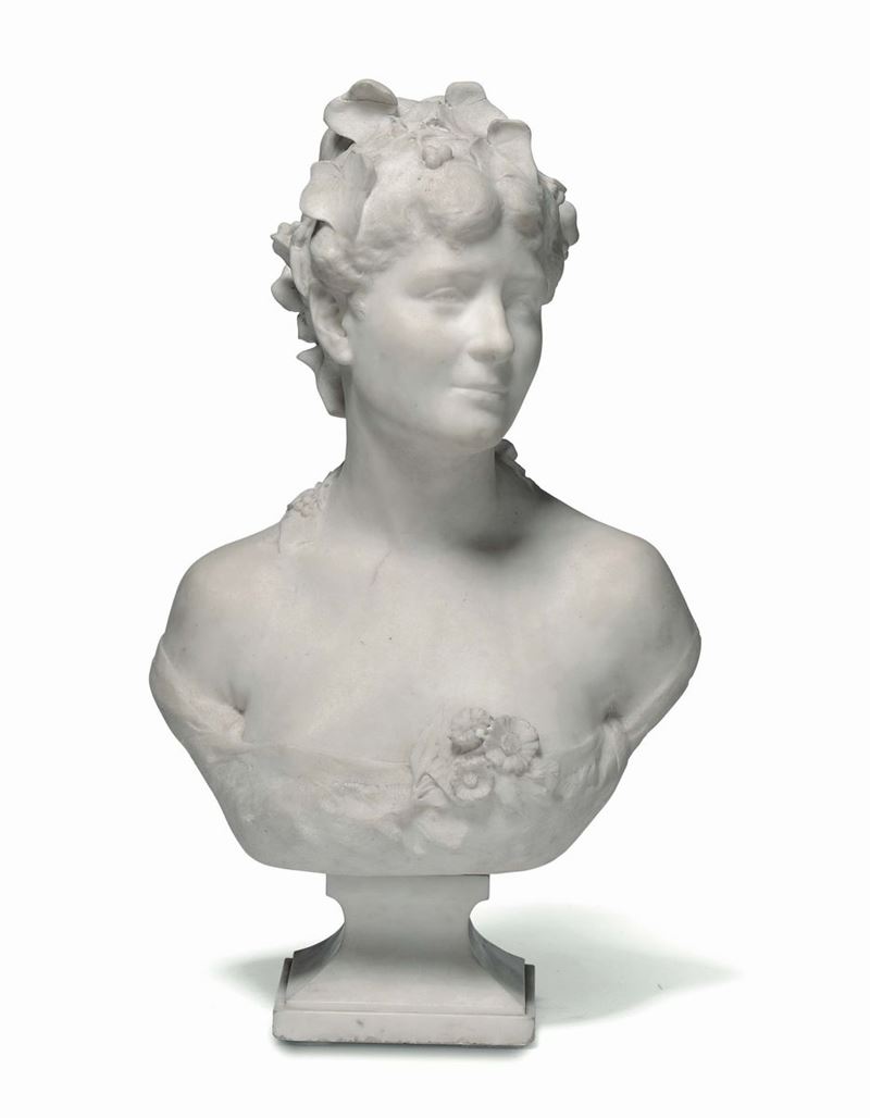 Domenico Trentacoste (1856-1933) Busto femminile  - Asta Importanti Arredi e Oggetti d'Arte - Cambi Casa d'Aste