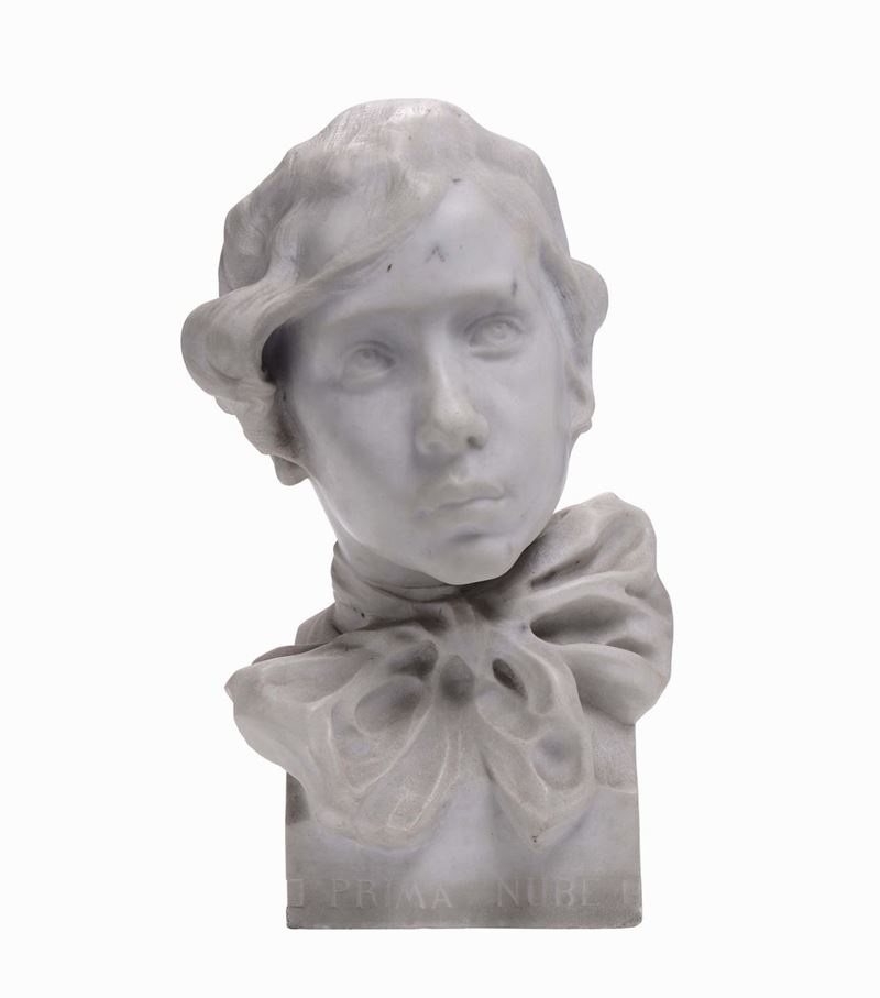 White marble scultpure, Italy, 20th century Prima nube  - Auction 19th and 20th Century Paintings - Cambi Casa d'Aste