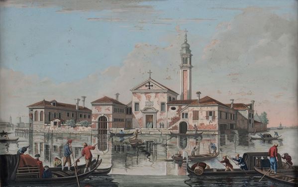 Scuola Veneziana del XVIII secolo Veduta di Venezia