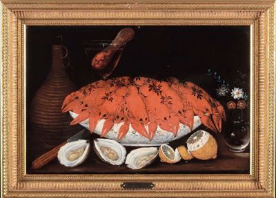 Johann Seitz (praga 1738-1816)natura Morta con Crostacei Natura Morta con Pesci