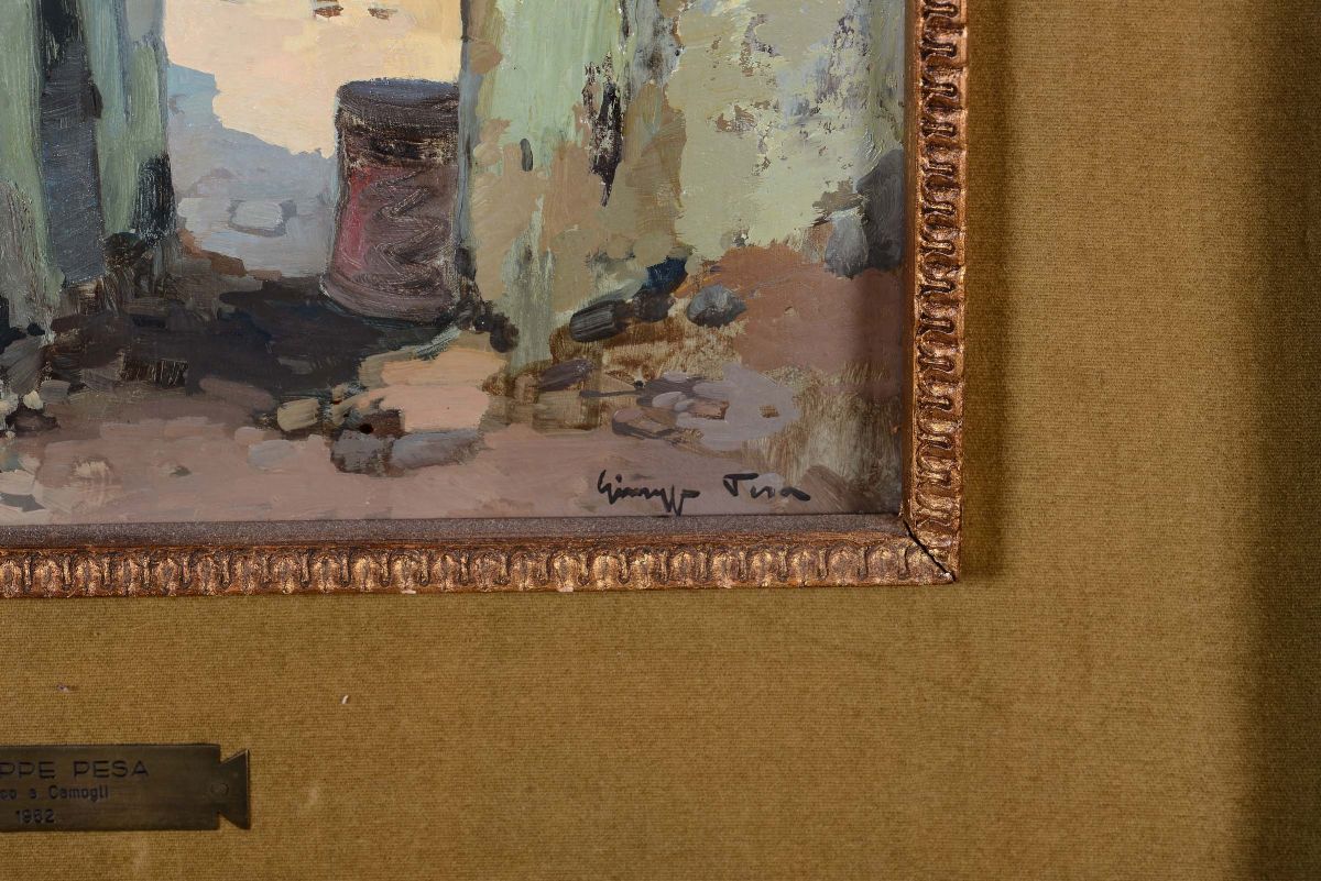 Giuseppe Pesa (1928-1992)rustico a Camogli