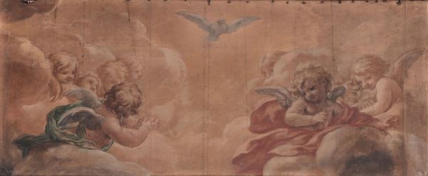Ciro Ferri (Roma 1634 - 1689) Angeli in gloria