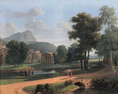 Jean Victor Bertin (parigi 1767 - 1842)paesaggio Classico
