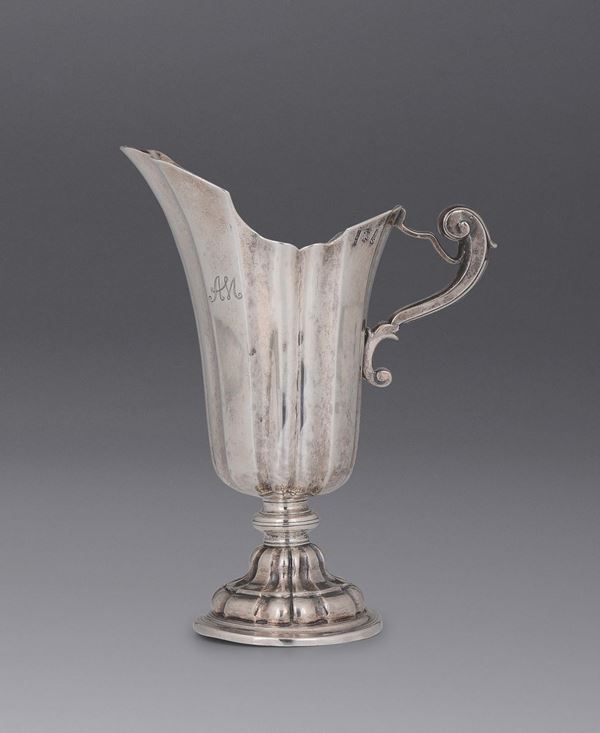 A silver jug, Palermo, 18th century
