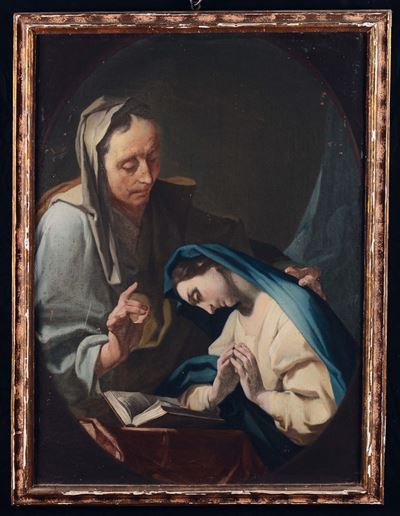 Scuola Lombarda del XVIII Secoloeducazione della Vergine San Giuseppe con il Bambino