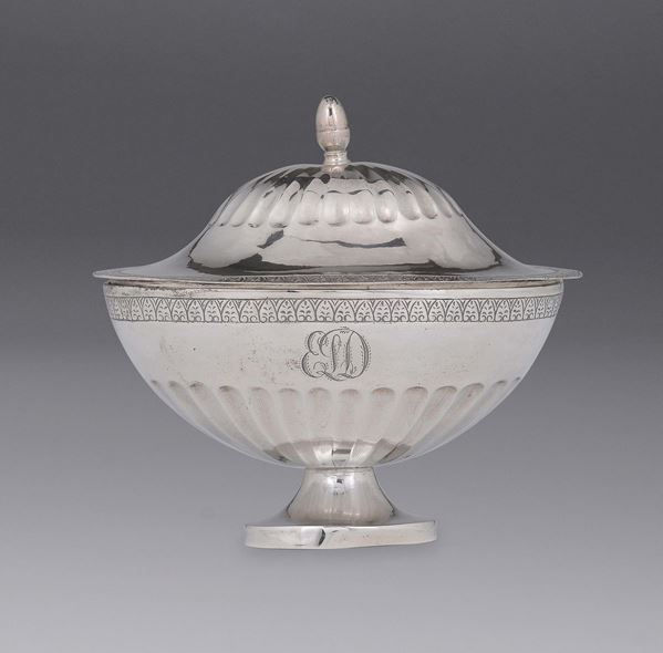 A neoclassical sugar bowl, Turin, early 19th century