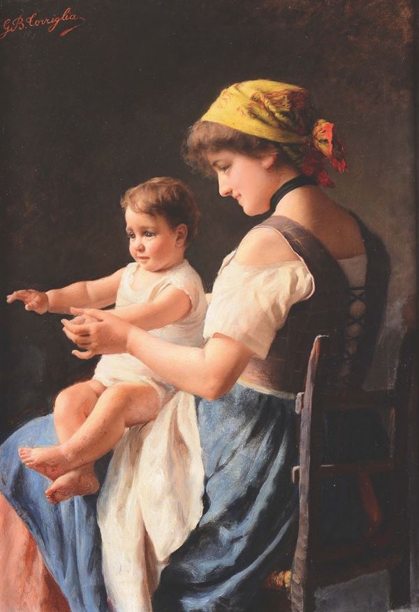 Giovanni Battista Torriglia (1858-1937) Madre con bambino
