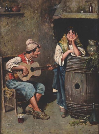 Carlo Ciappa (XIX-XX Secolo)interno con Figure