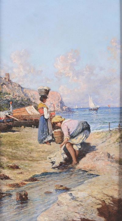 Giuseppe Carelli (1858-1921)lavandaie