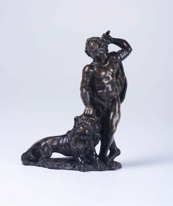 Ercole con leone, seconda metà del XIX secolo
