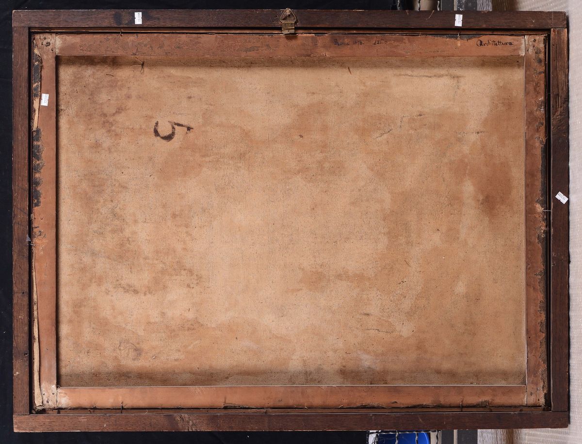 Scuola Romana del XVII/XVIII Secolovedute Architettoniche con Figure