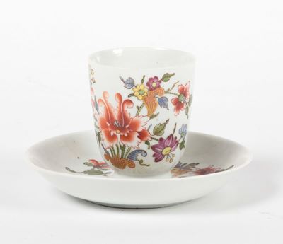 Tazza e Piattino Doccia. Manifattura Ginori, 1770 Circa