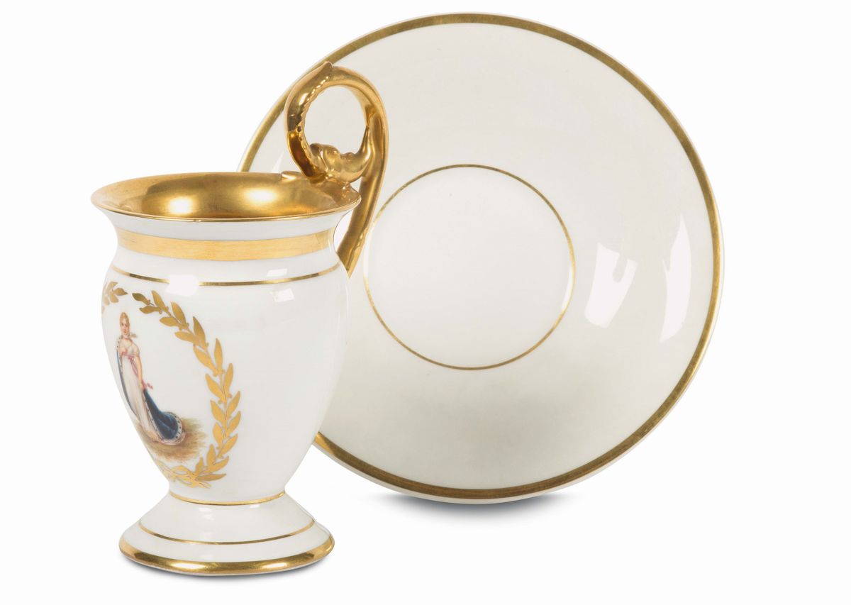 Tazza e Piattino Berlino Kpm, Fine XIX Inizio XX Secolo