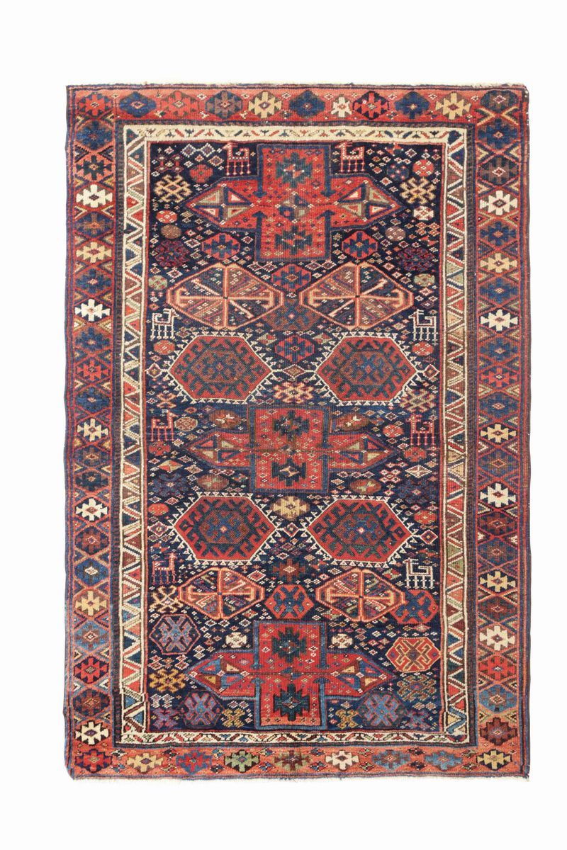 Raro tappeto curdo Sandjabi ultimo quarto del XIX secolo  - Asta Tappeti Antichi - Cambi Casa d'Aste