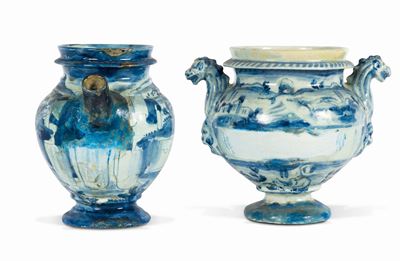 Vaso da Elettuari e Boccale Savona, Inizio XVIII Secolo