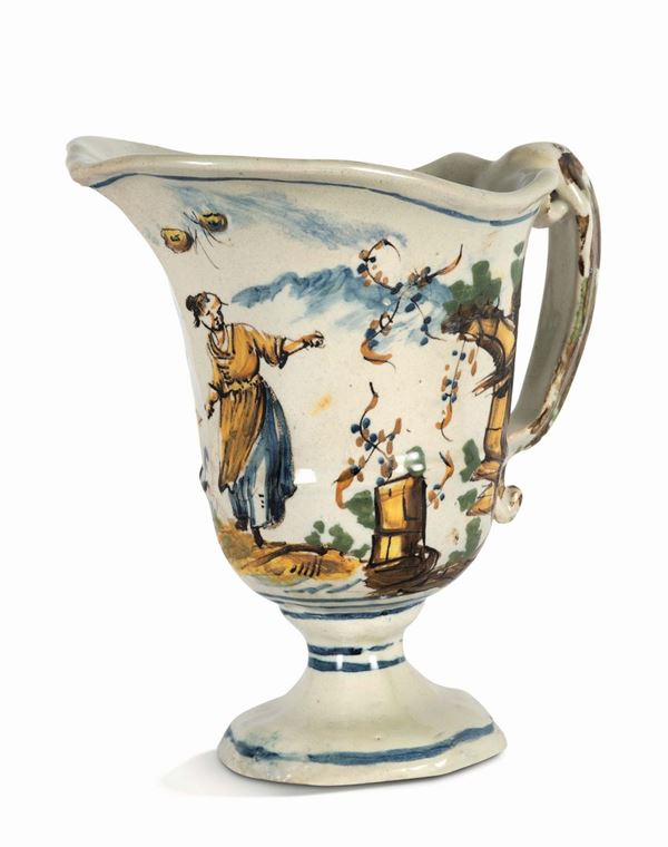 A maiolica jug, Savona, second half of the 18th century