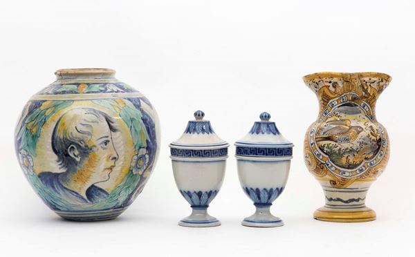 Four different vases, 19th and 20th century