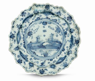 Grande Piatto Albisola, Marca Chiesina, Fine XVII Secolo