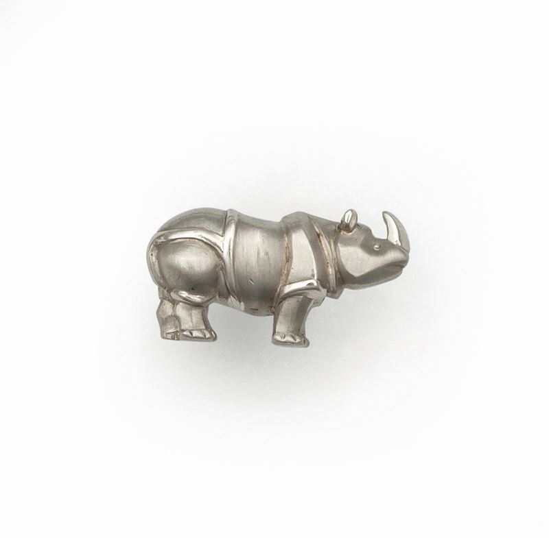 Cartier. Spilla “rinoceronte”  - Asta Fine Jewels - Cambi Casa d'Aste
