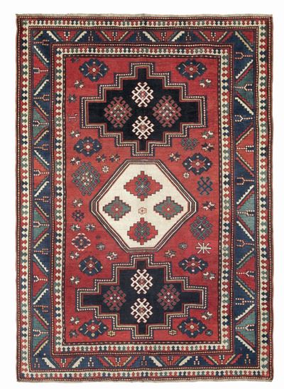 Tappeto Caucasico Kazak Loripampak Fine XIX Secolo