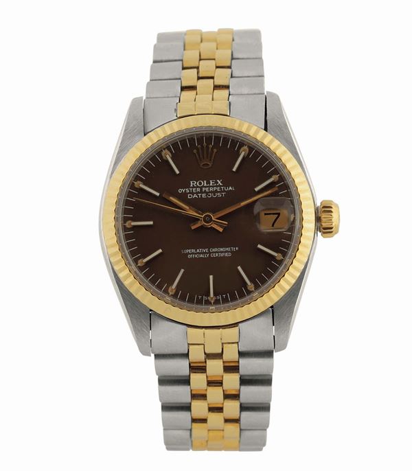 ROLEX,  Oyster Perpetual, Datejust, Siperlative Chronometer Officially Certified, case No. 4204234,Ref.68273, stainless steel and gold, self-winding, water resistant wristwatch with date and a steel and gold Rolex Jubileé bracelet with deployant clasp. Made circa 1976