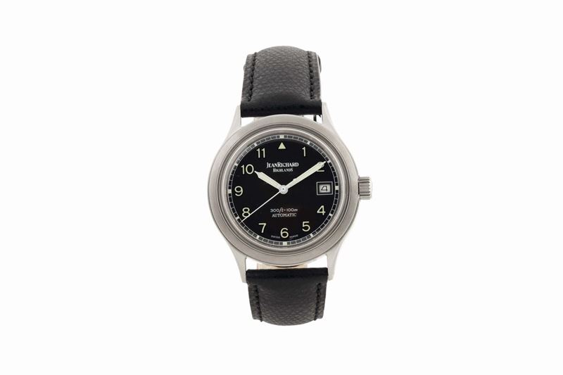 JEAN RICHARD, Highlands, Automatic, Ref.1787, water resistant, self-winding, stainless steel wristwatch with an original buckle. Made circa 1990  - Auction Watches and Pocket Watches - Cambi Casa d'Aste