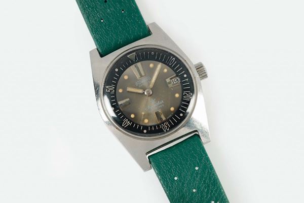 DUWARD, Geneve, AQUASTAR, self-winding, water resistant, stainless steel wristwatch with date. Made circa 1960