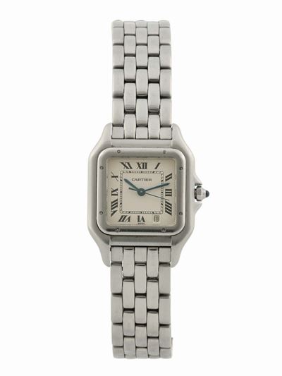 Cartier, Santos, Orologio da Polso, in Acciaio, al Qaurzo, Impermeabile, con Data e Bracciale Ori...