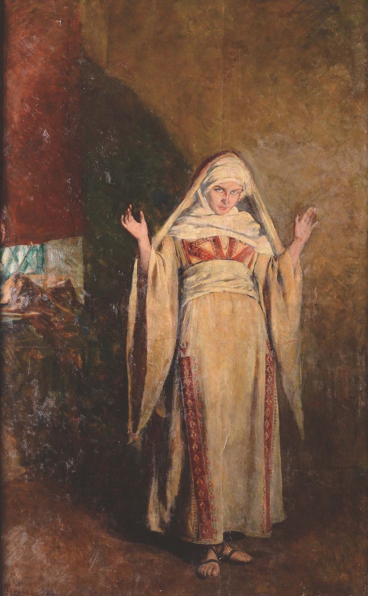 Giacomo Grosso (1860-1938) Ave Maria  - Asta Dipinti del XIX e XX secolo - Cambi Casa d'Aste