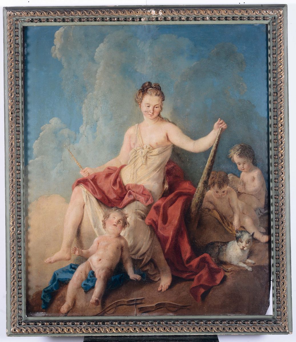 Scuola Francese del XVIII Secolofigura di Dea con Putti