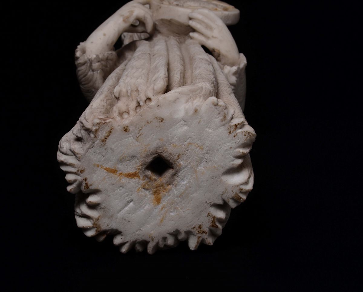 Scultura in Marmo Raffigurante S.giovanni Battista, Scultore Senese 1360-1365 Ca. Domenico D'agos...