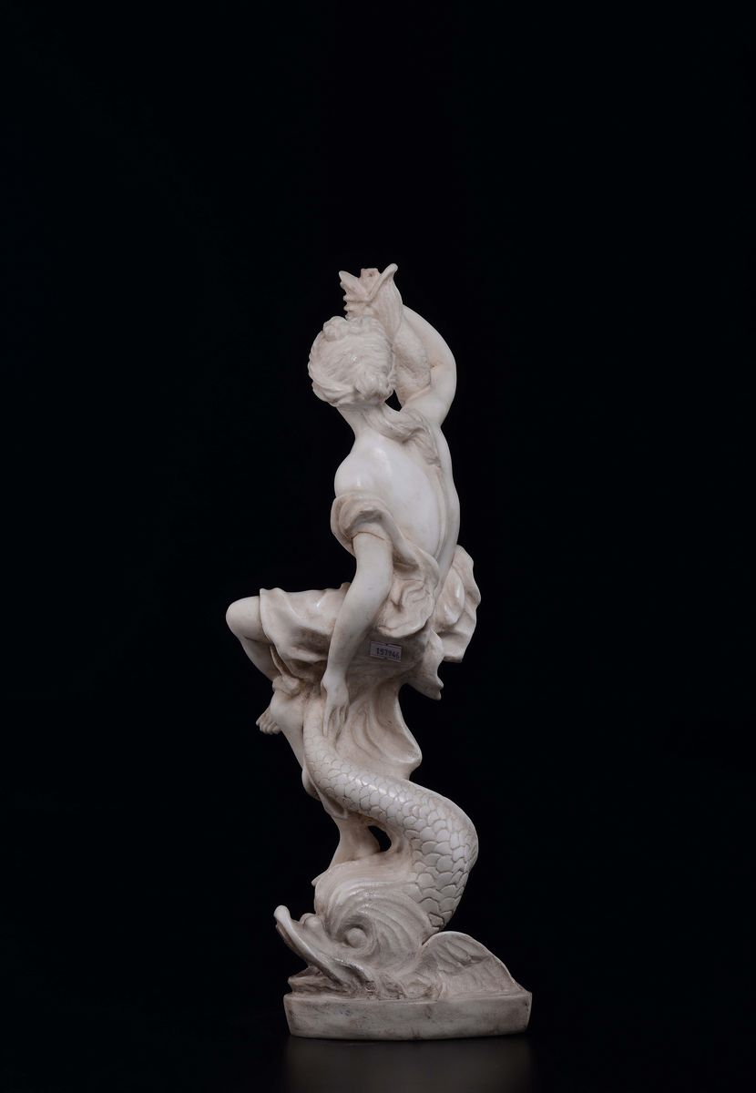 Scultura in Marmo Raffigurante Venere che Cavalca un Tritone, Scultore Barocco Veneto fra XVII e ...