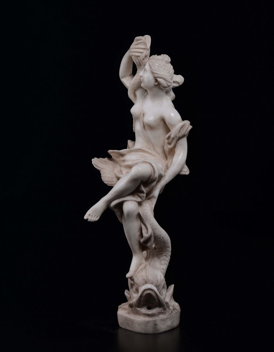 Scultura in Marmo Raffigurante Venere che Cavalca un Tritone, Scultore Barocco Veneto fra XVII e ...