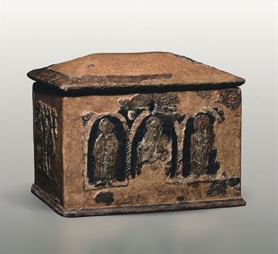 Cassa Reliquiario (capsella) Decorata a Rilievo in Pastiglia con Santi Entro Nicchie, Friuli XII-...